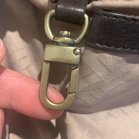 Cole Haan Large Pebbled Leather Hobo Bag – Chocolate Brown Shoulder Tote - Picture 6 of 7